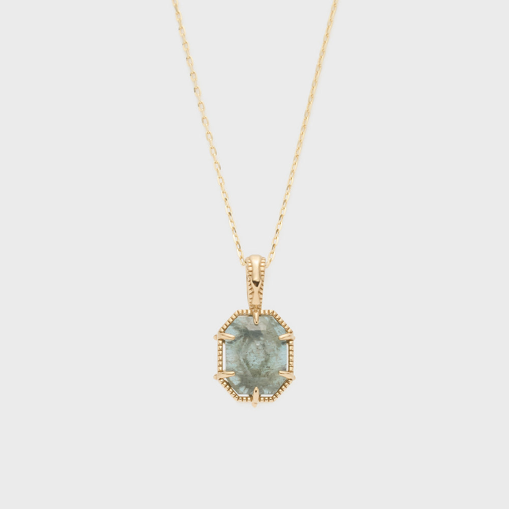 Gold Labradorite/Topaz Necklace Charm