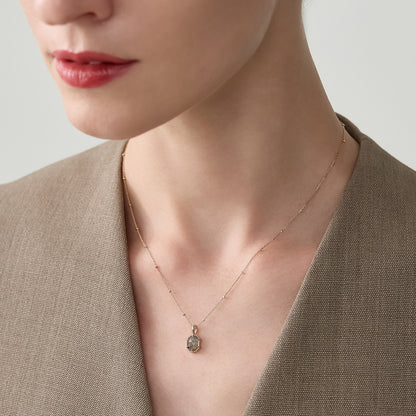Gold Labradorite/Topaz Necklace Charm