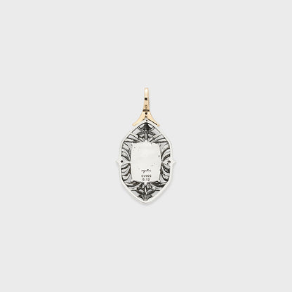 Silver/K10 White Topaz Necklace Charm