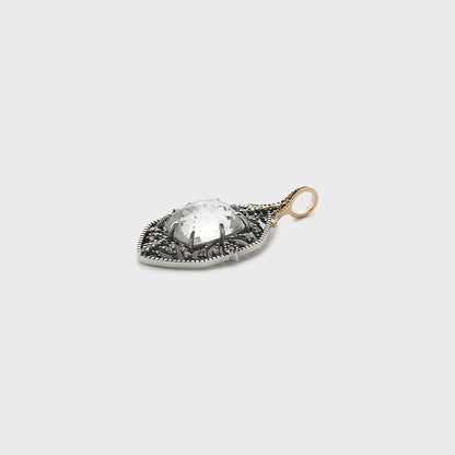 Silver/K10 White Topaz Necklace Charm