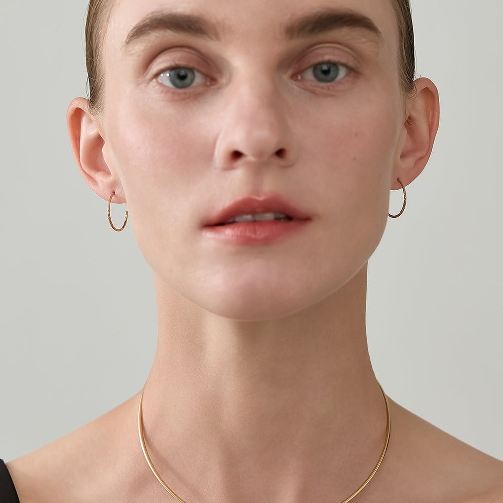 《Web Exclusive》Hoop Earrings (Gold Color)