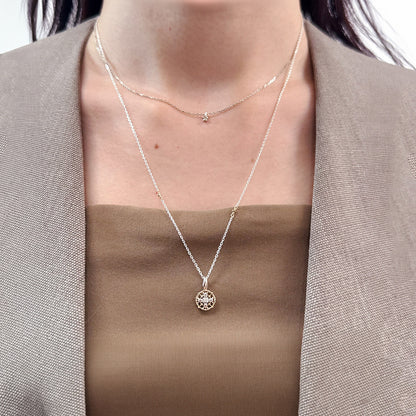―2026 Winter Limited Edition―Silver/K10 Diamond Necklace (0.05ct)