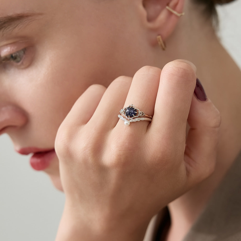 ―2026 Winter Limited Edition― Silver/K5 Blue Goldstone Ring