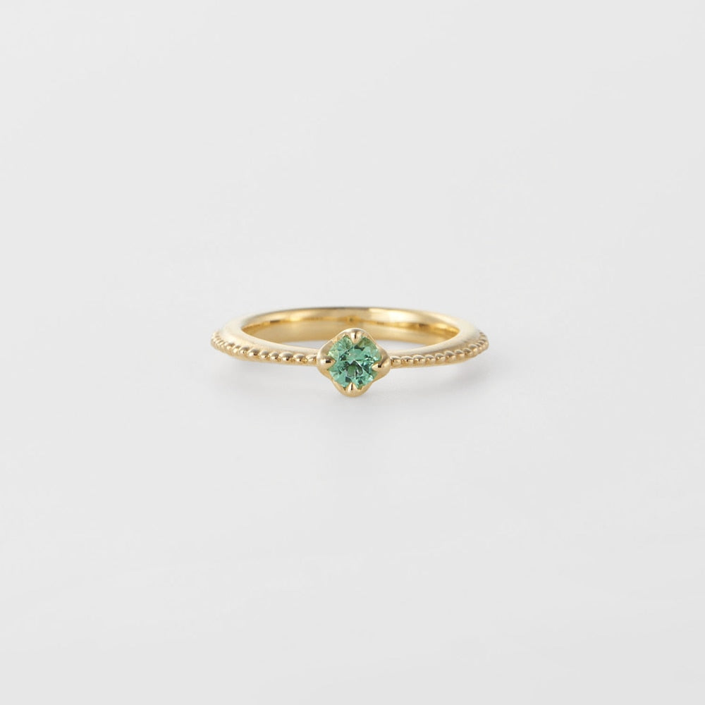 <May Birthstone> K10 Emerald Baby Ring