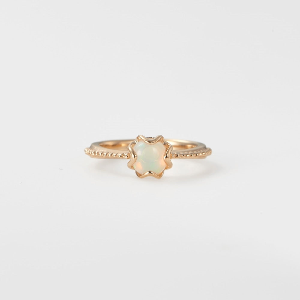 <October Birthstone> K10 Opal Baby Ring