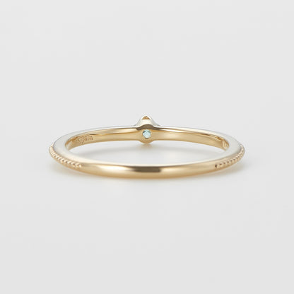 <May Birthstone> K10 Emerald Pinky Ring (Mother)