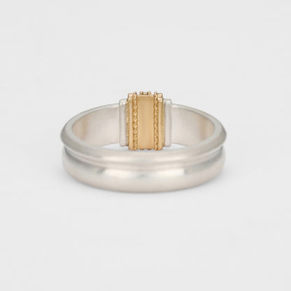 Silver/K10 Diamond Ring (S)