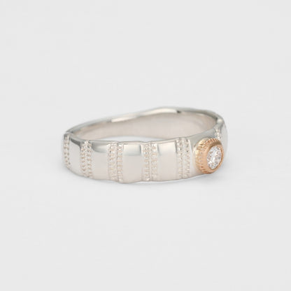 Silver/5K Diamond Ring (S)