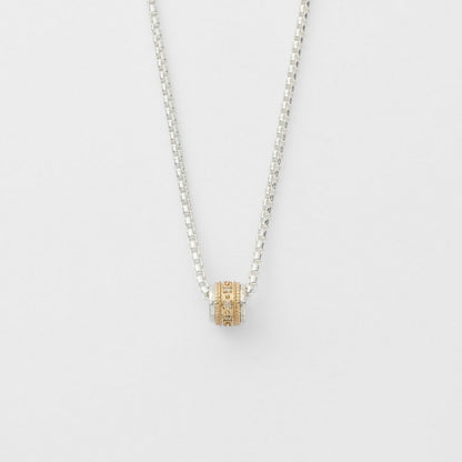 Silver/K10 Diamond Necklace