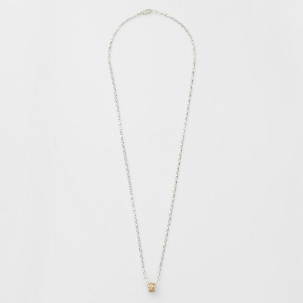 Silver/K10 Diamond Necklace