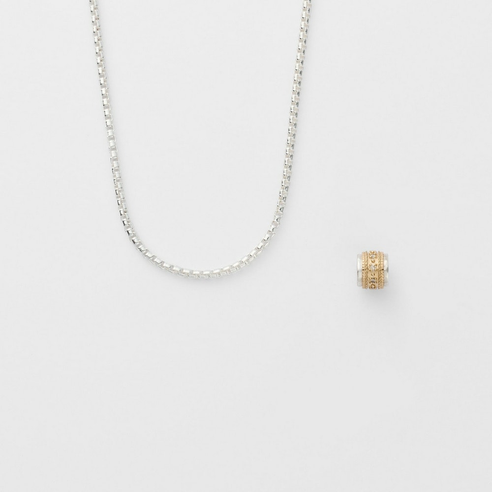 Silver/K10 Diamond Necklace