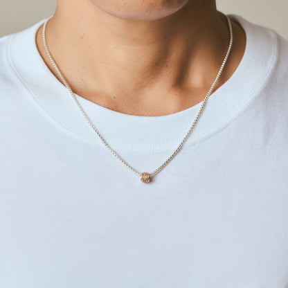 Silver/K10 Diamond Necklace