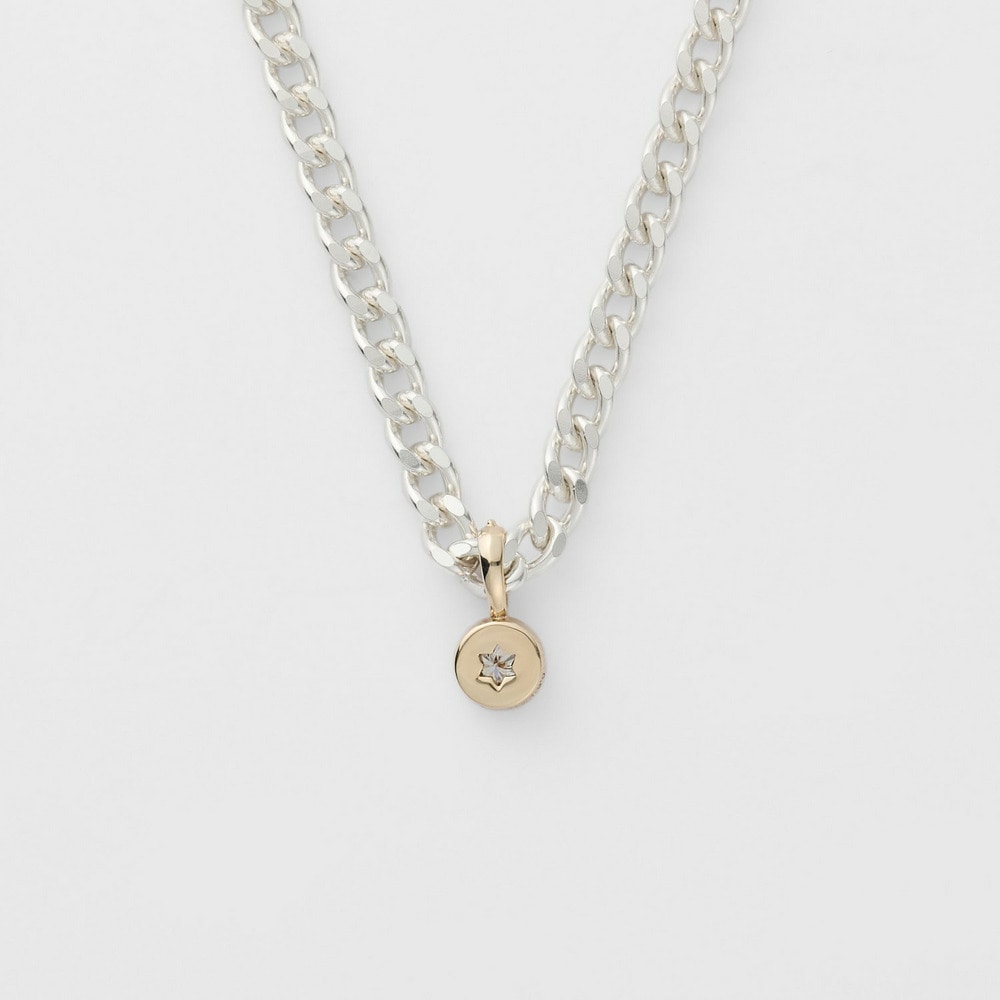 Silver/K10 Diamond Necklace