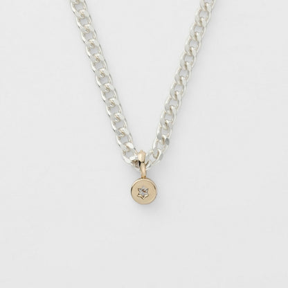 Silver/K10 Diamond Necklace