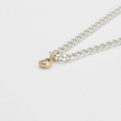 Silver/K10 Diamond Necklace