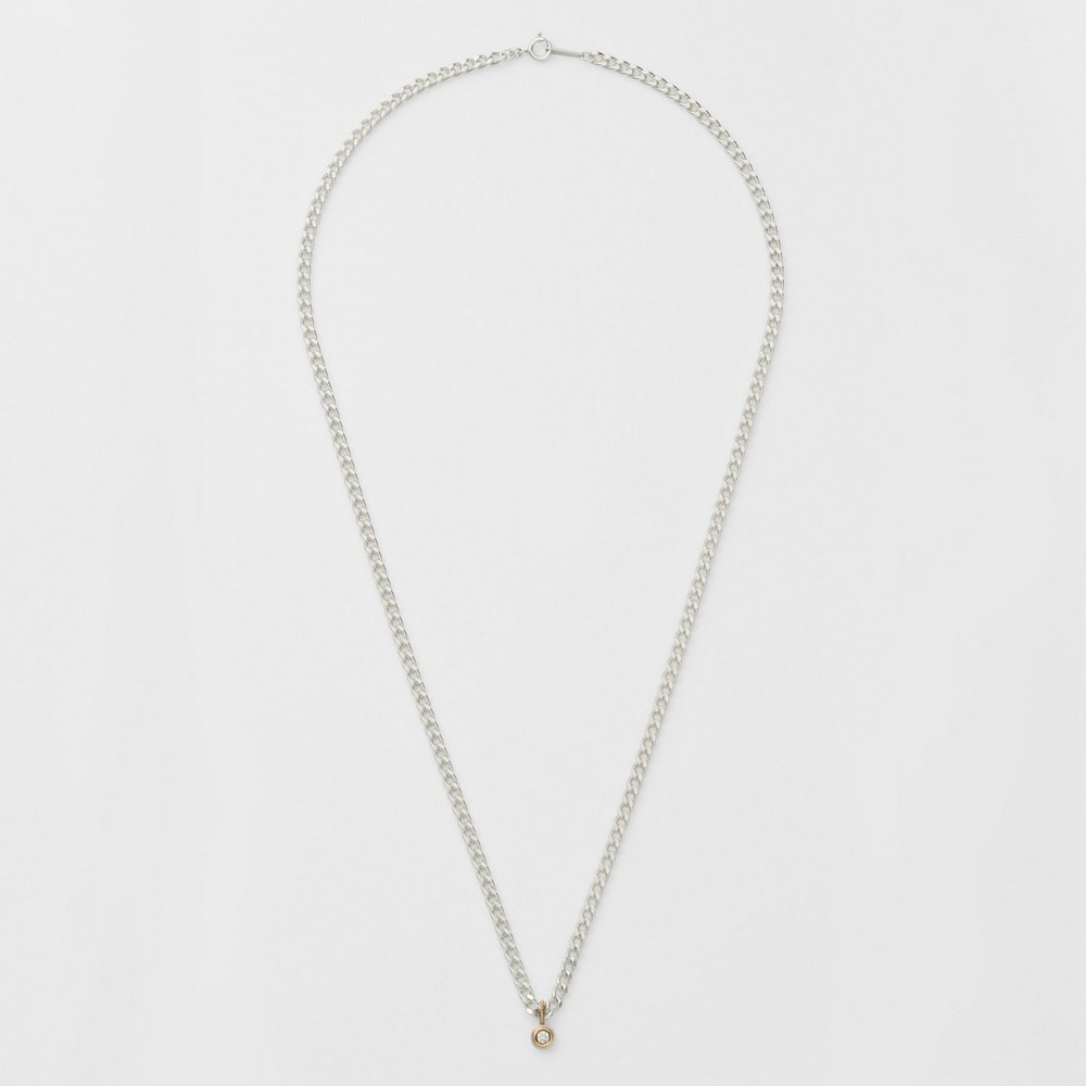 Silver/K10 Diamond Necklace