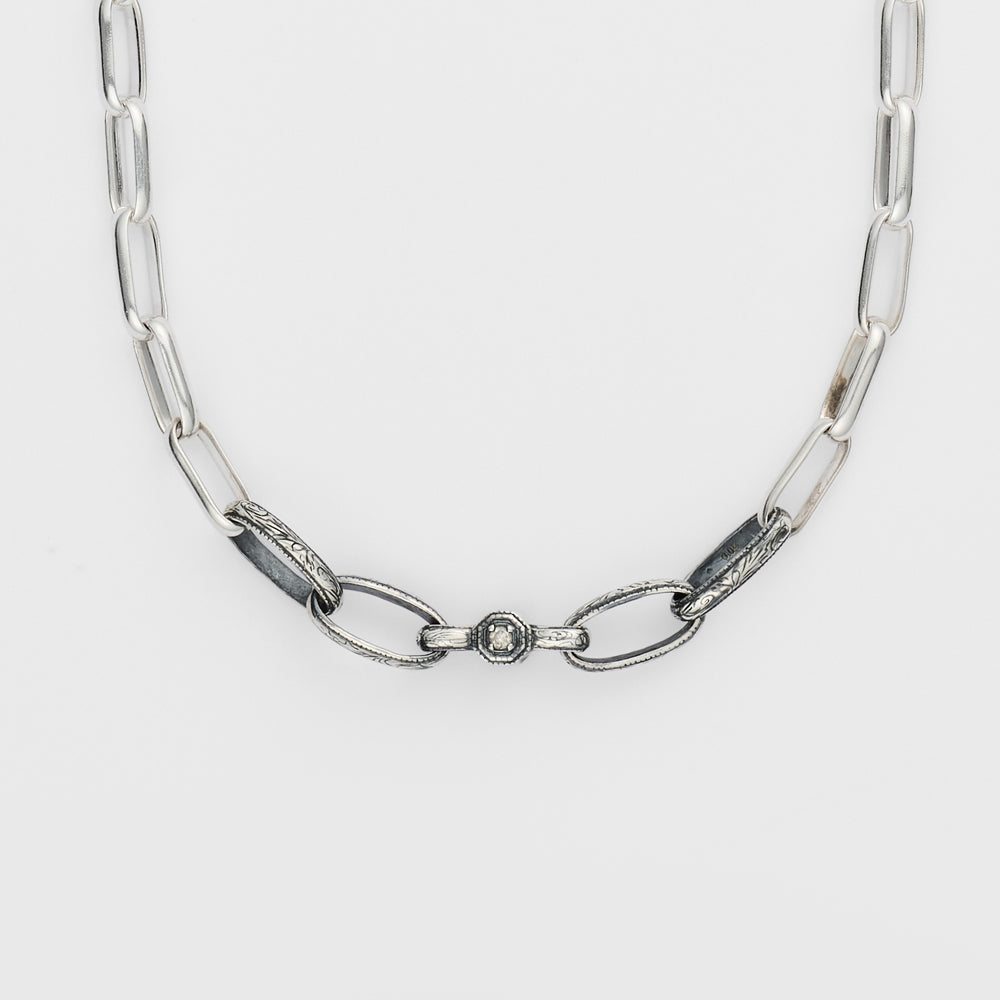 Silver Diamond Necklace