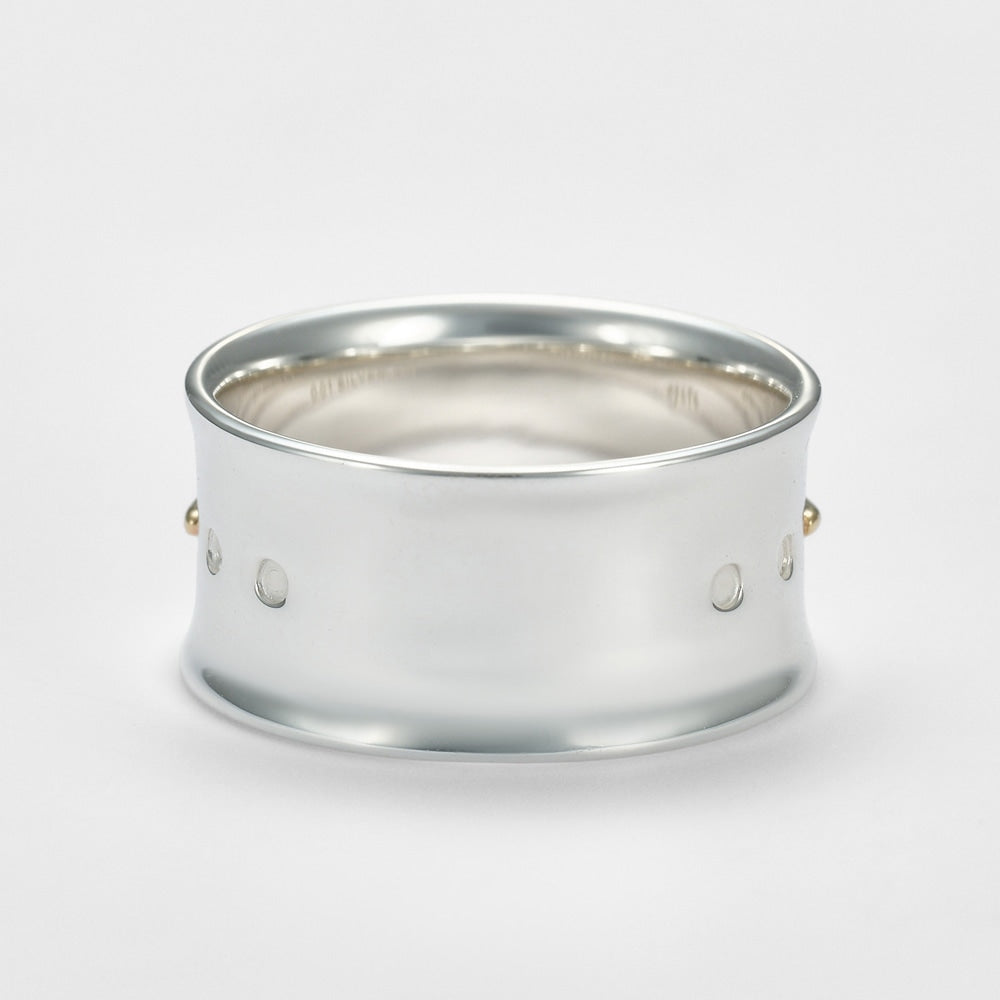 Silver/K10 Diamond Ring (S)/(0.01Ct)
