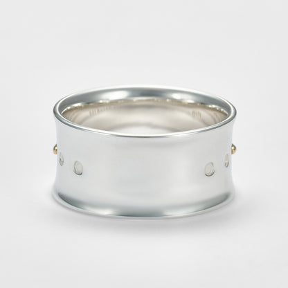 Silver/K10 Diamond Ring (S)/(0.01Ct)