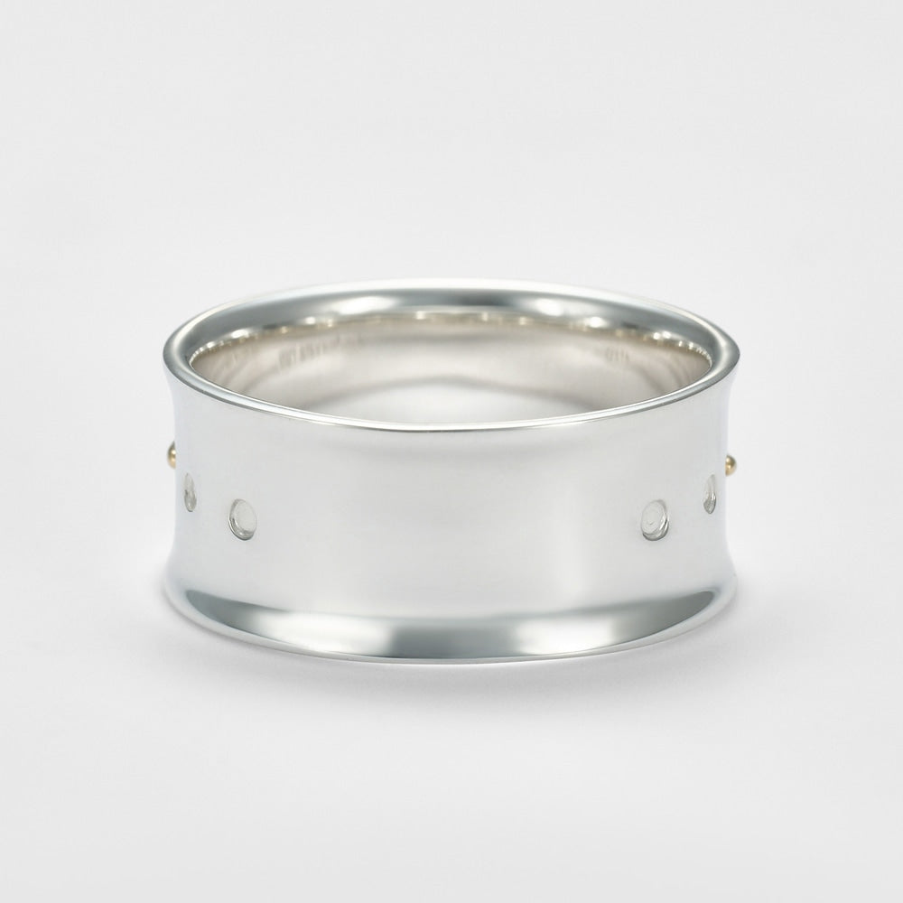 Silver/K10 Diamond Ring (L)/(0.01Ct)