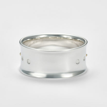 Silver/K10 Diamond Ring (L)/(0.01Ct)