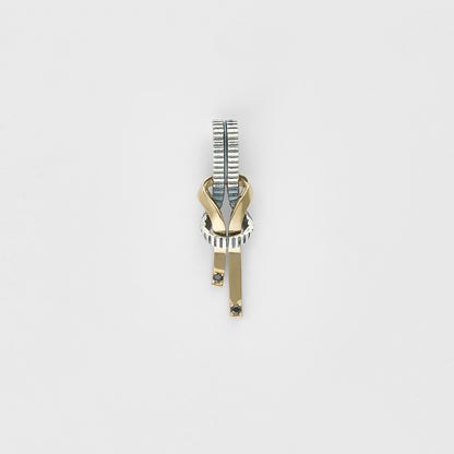 Silver/K10 Diamond Charm (0.006Ct)
