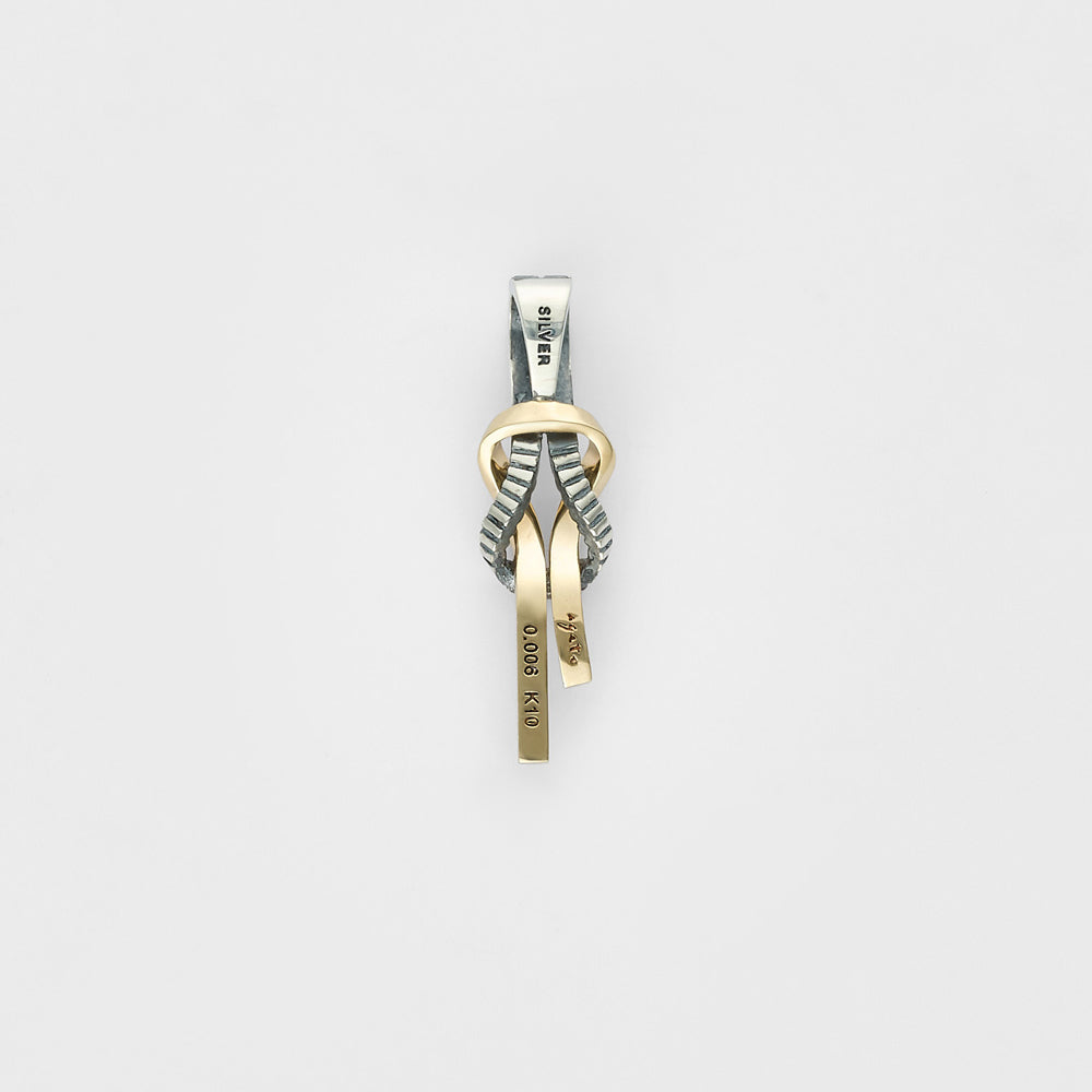Silver/K10 Diamond Charm (0.006Ct)