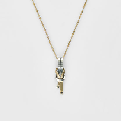 Silver/K10 Diamond Charm (0.006Ct)