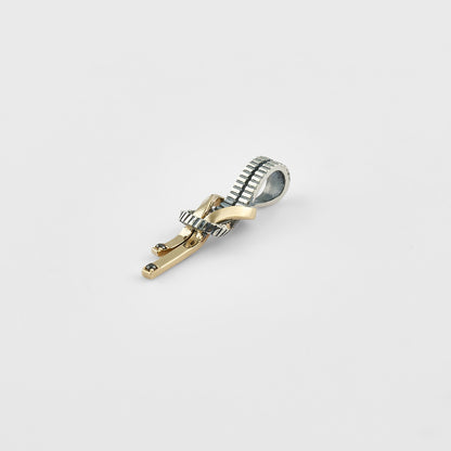 Silver/K10 Diamond Charm (0.006Ct)