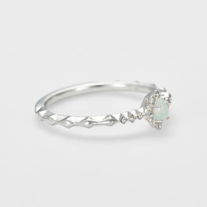 Silver Opal Ring